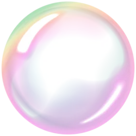 Delicate Pastel Rainbow Soap Bubble Clipart with Soft Iridescent Glow