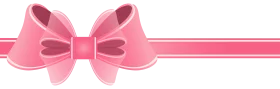 Delicate Pink Satin Bow Clipart - Elegant Decorative Ribbon Design