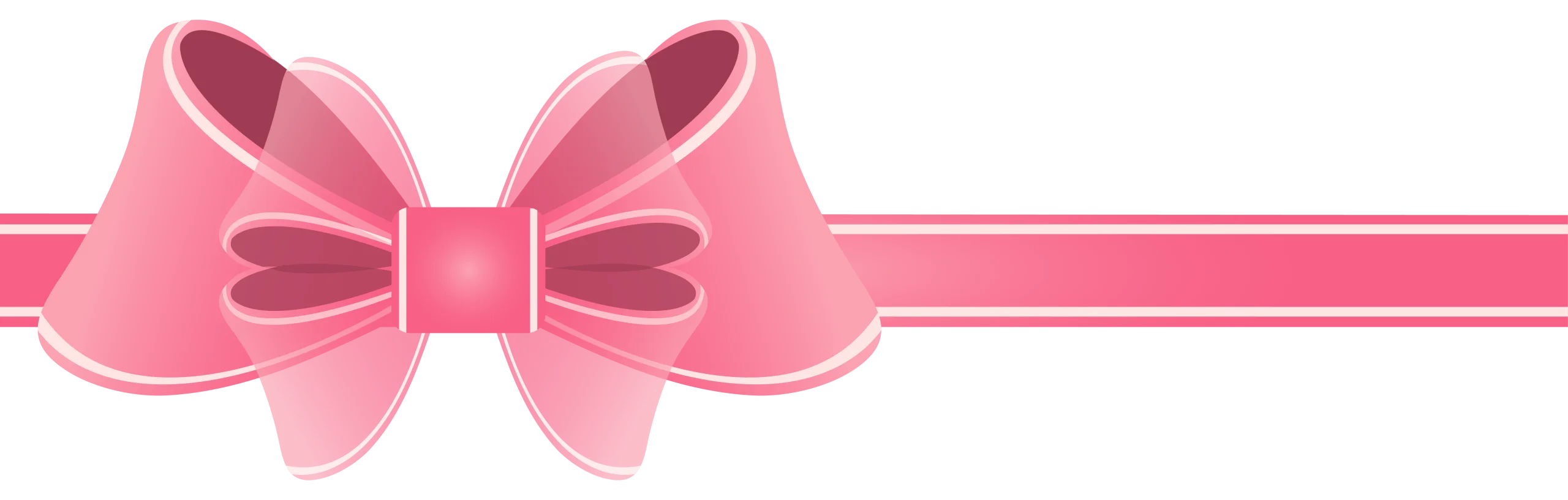 Delicate Pink Satin Bow Clipart - Elegant Decorative Ribbon Design