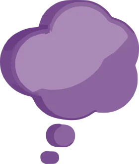 Dreamy Purple Speech Bubble Clipart with Soft Gradient Shades and Rounded Design