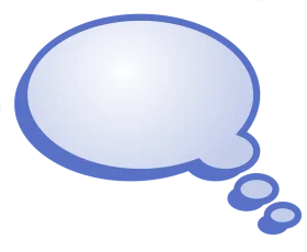 Elegant Blue and White Speech Bubble Clipart with Soft Gradient Design