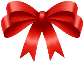Elegant Crimson Bow Clipart: Luxurious Decorative Ribbon Design with Silky Texture