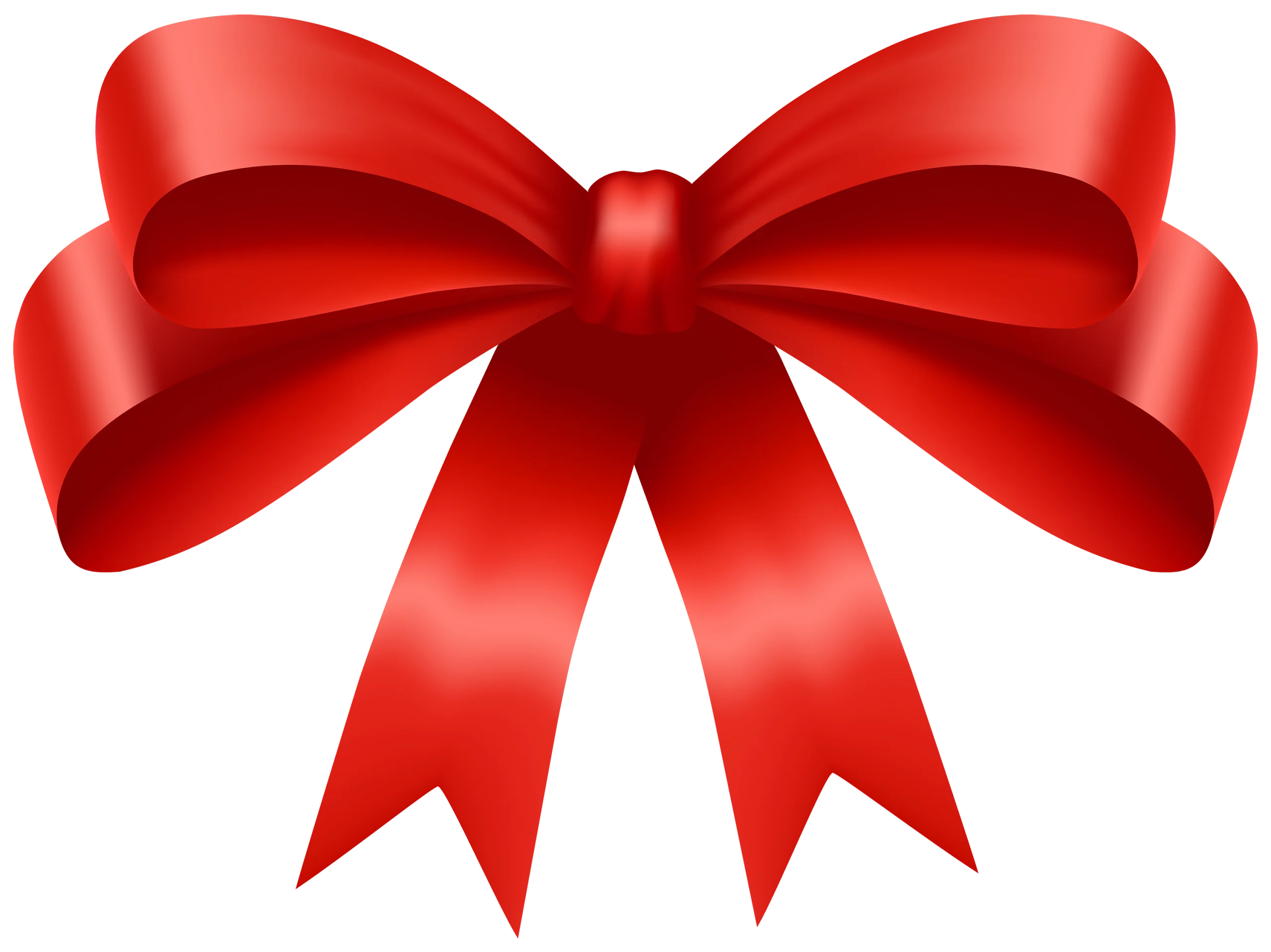 Elegant Crimson Bow Clipart: Luxurious Decorative Ribbon Design with Silky Texture