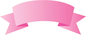 Elegant Pink Ribbon Clipart Design with Soft Gradient and Folded Edges