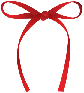 Elegant Red Ribbon Clipart with Delicate Bow - Perfect Graphic Design Element
