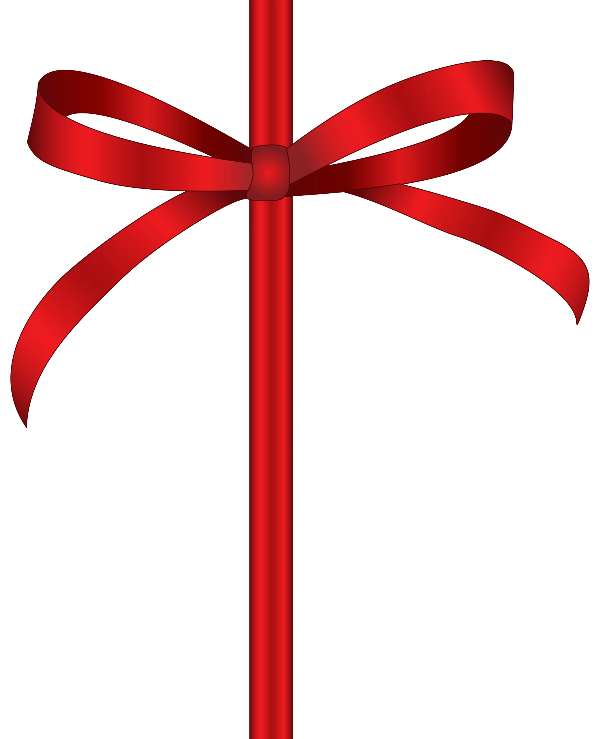 Elegant Red Satin Ribbon Tied in a Classic Bow Clipart Design Element
