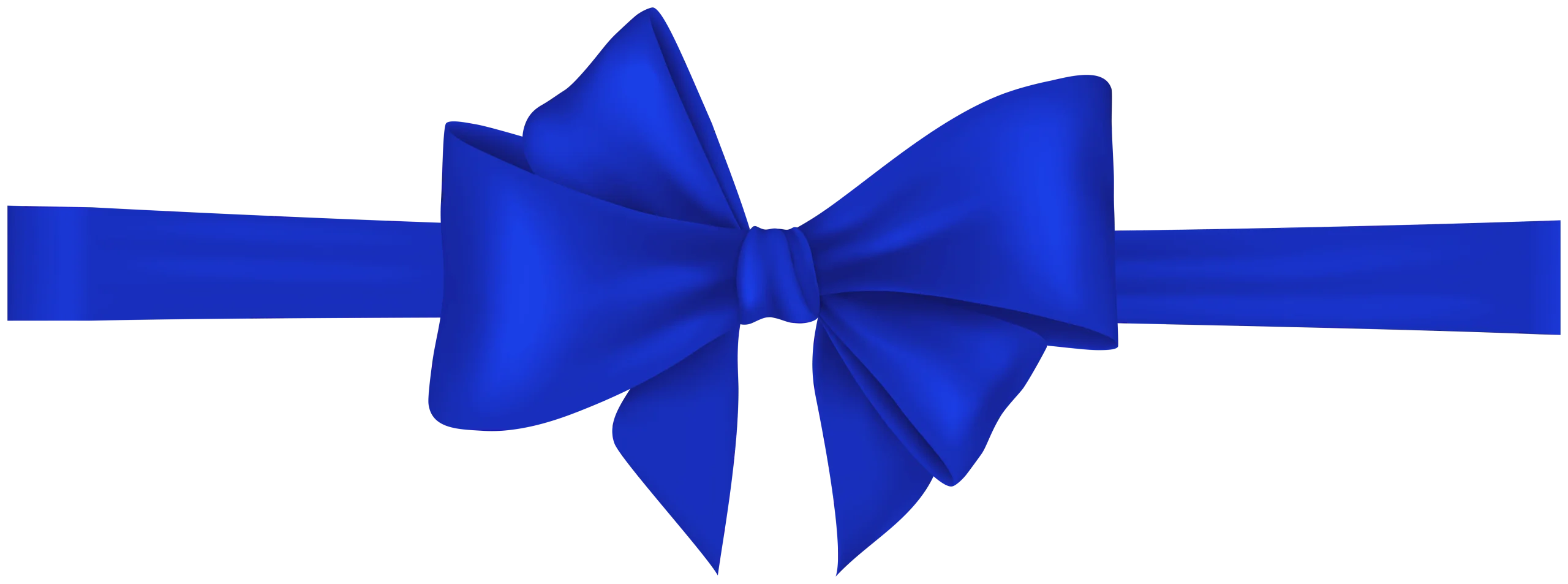 Elegant Royal Blue Bow Clipart with Smooth Fabric Texture and Sharp Edges