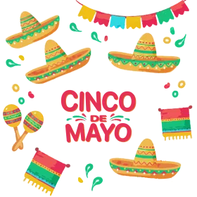 Festive Cinco de Mayo Celebration Clipart Collection with Traditional Mexican Elements