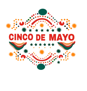 Festive Cinco de Mayo Celebration Clipart Design with Patriotic Mexican Flair