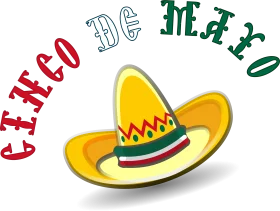 Festive Cinco de Mayo Celebration Clipart with Traditional Sombrero Design