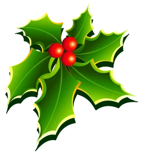 Festive Holly and Berries Clipart - Classic Christmas Botanical Illustration