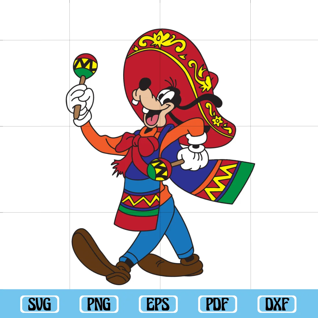 Festive Mexican Cartoon Character Clipart Celebrating Cultural Heritage