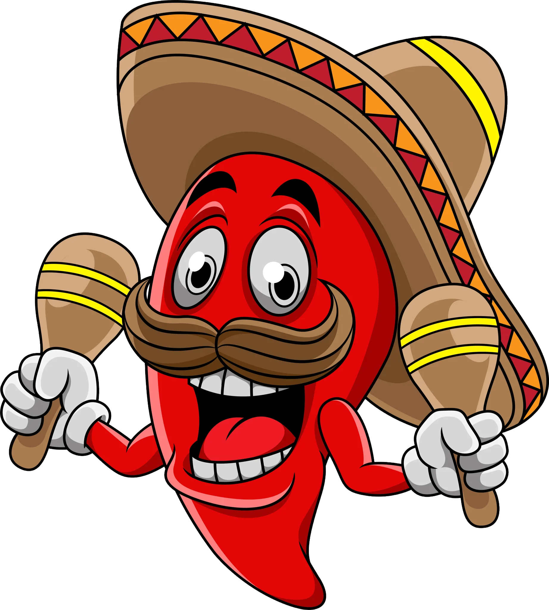 Festive Red Chili Pepper Mascot Celebrating Cinco de Mayo Clipart Adventure