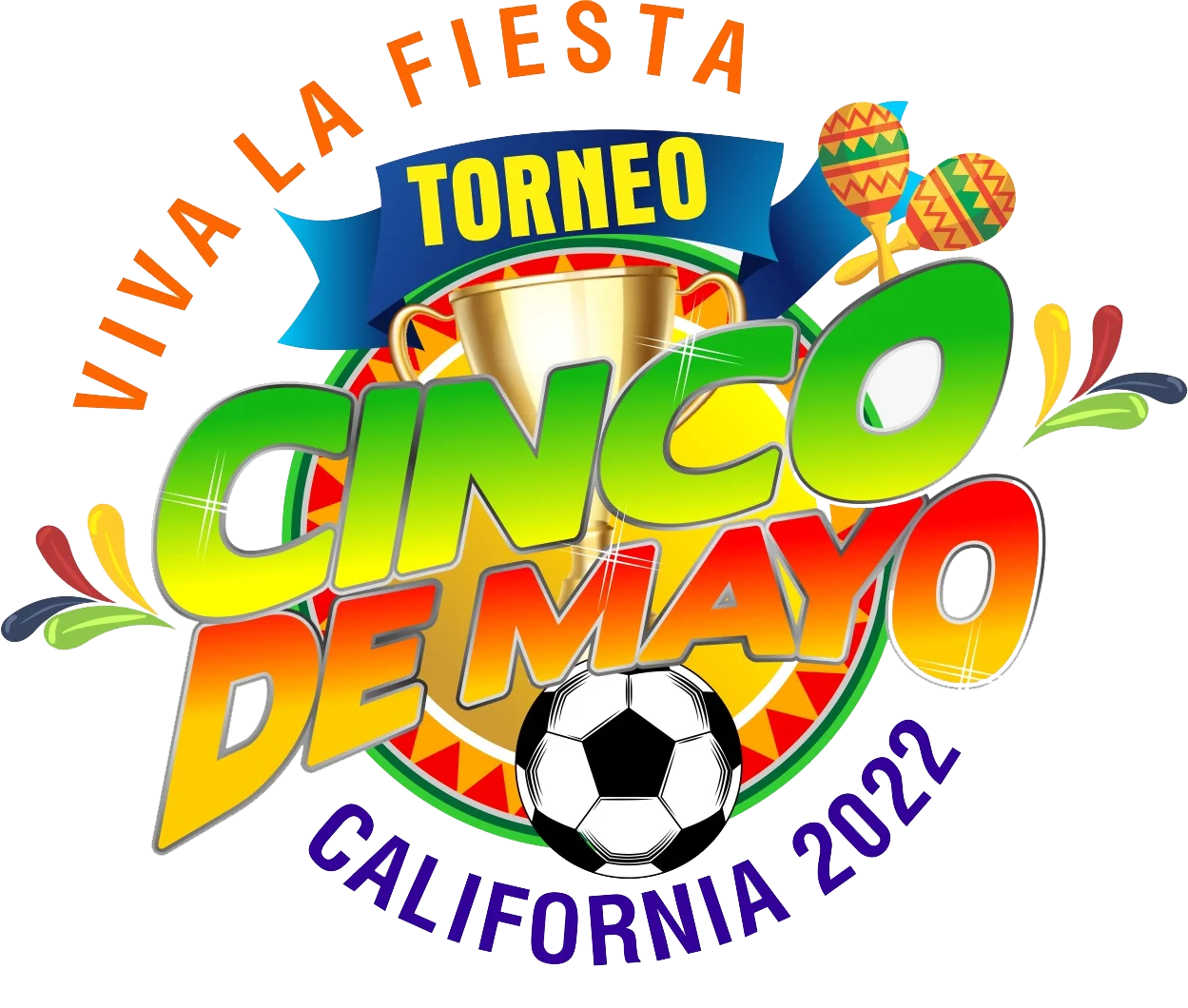 Festive Soccer Tournament Cinco de Mayo Celebration Clipart Design California 2022