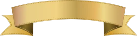 Golden Vintage Blank Banner Ribbon Clipart Design Element for Creative Projects