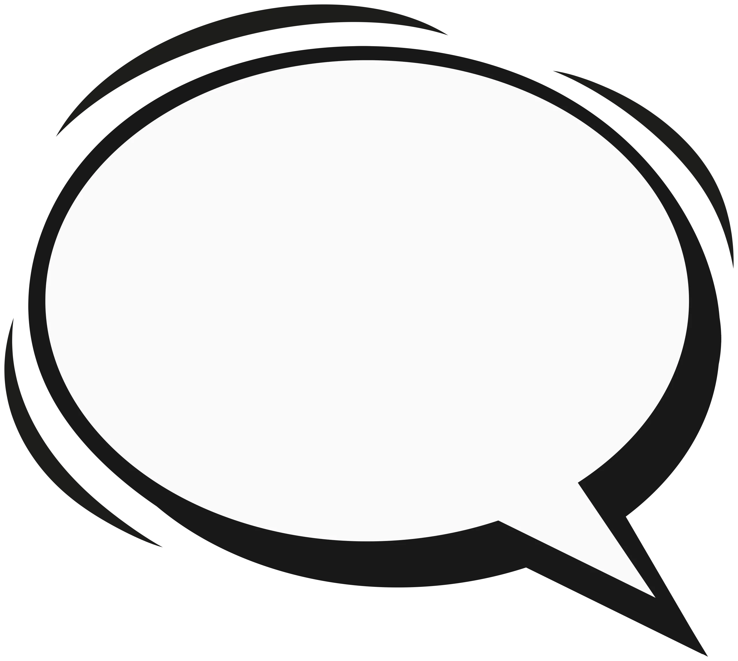 Minimalist Comic Speech Bubble Clipart with Clean Line Design