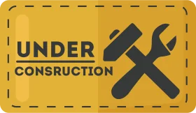Professional Construction Site Warning Clipart with Hammer and Wrench Symbol
