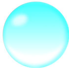 Serene Aqua Blue Translucent Bubble Clipart with Soft Luminescent Glow