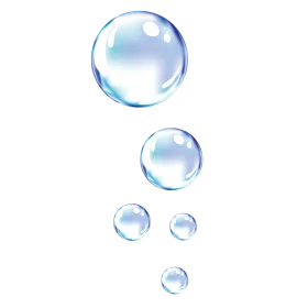 Serene Floating Water Droplets Transparent Bubble Clipart Design Element