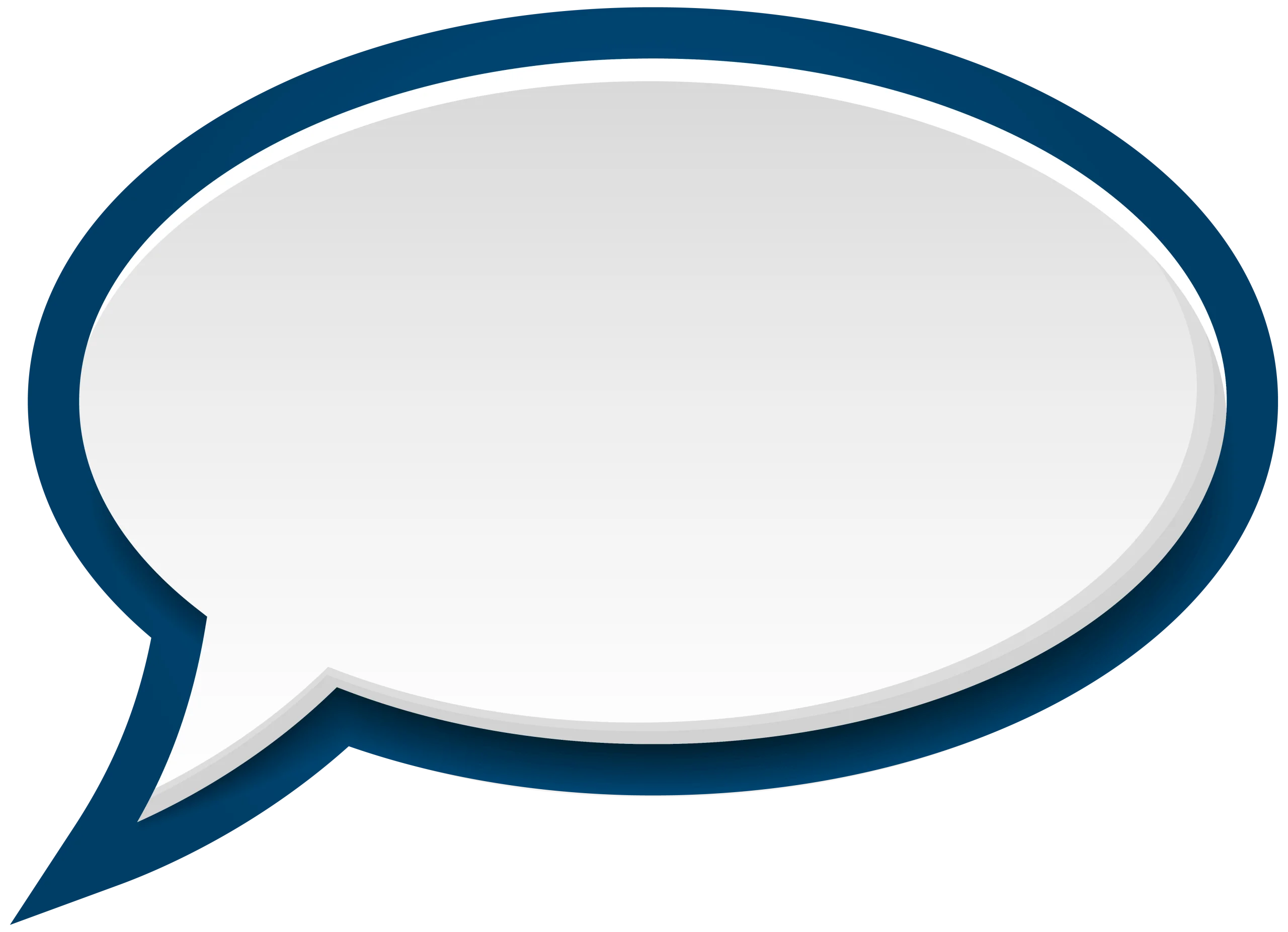 Simple Blue-Bordered Speech Bubble Clipart Graphic Design Element