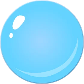 Soft Blue Translucent Bubble Clipart with Gentle Reflective Surface Highlight
