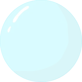 Soft Pastel Blue Bubble Clipart - Delicate Transparent Sphere Illustration