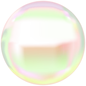 Soft Pastel Iridescent Soap Bubble Transparent Clipart with Gentle Color Gradient