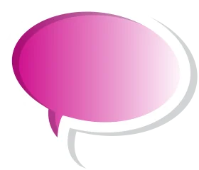 Soft Pink Speech Bubble Clipart with Gradient Color Transition Design