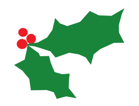 Traditional Christmas Holly and Berries Festive Seasonal Clipart Illustration