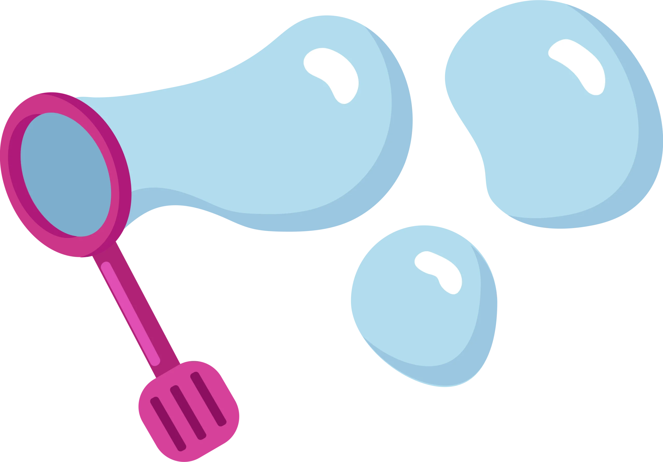 Whimsical Bubble Wand Creating Dreamy Translucent Spheres Clipart Design