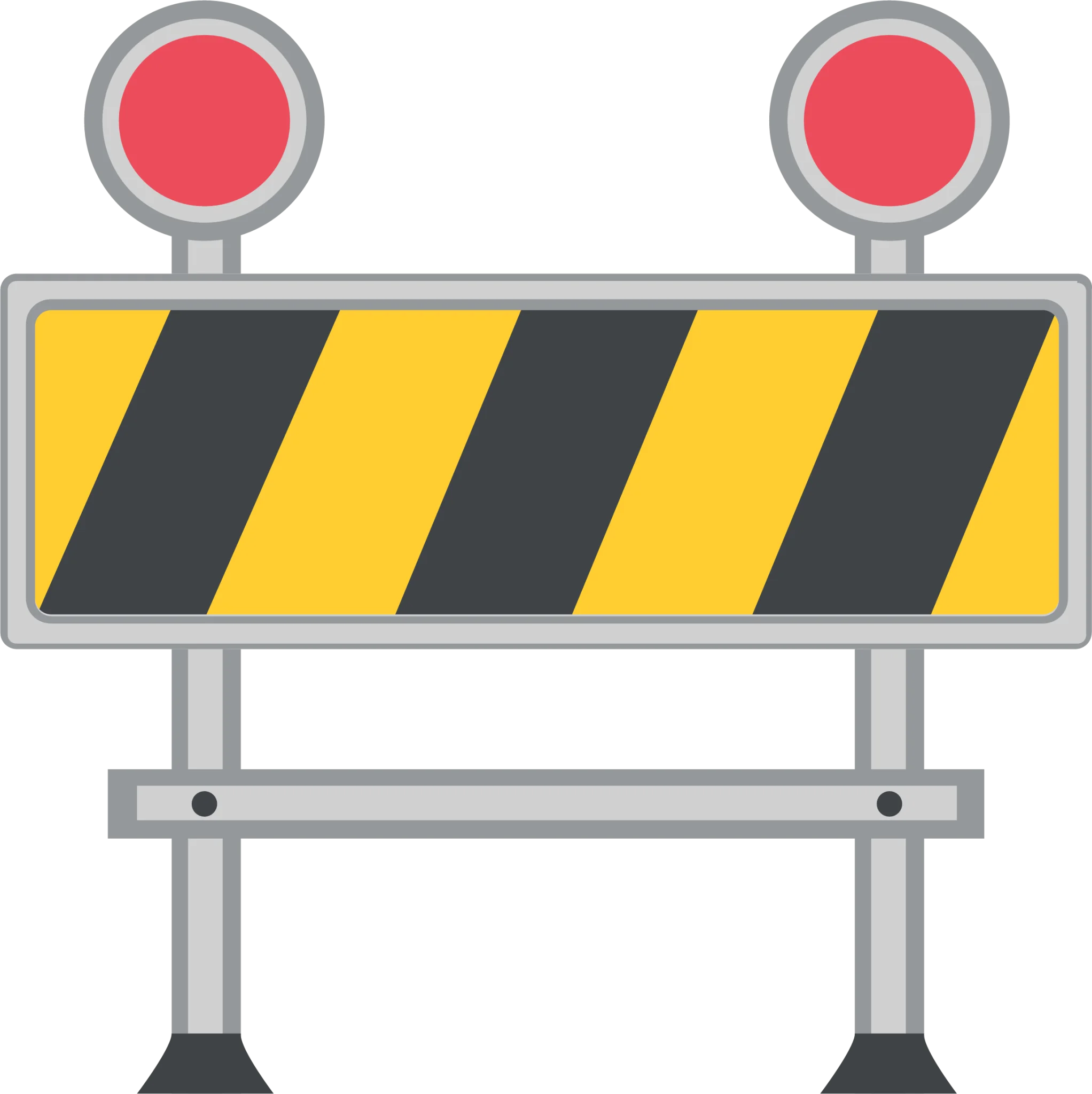 Yellow and Black Striped Construction Safety Barrier Clipart Graphic Design