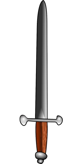 Medieval Long Sword Clipart - Classic Historical Blade Illustration Design