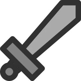 Minimalist Medieval Sword Clipart: Simple Linear Design for Digital Projects