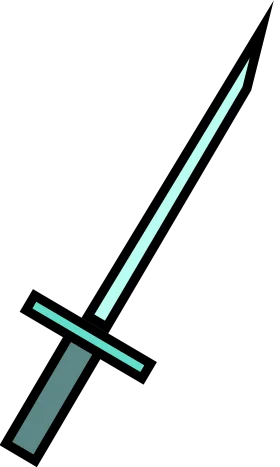 Stylized Medieval Long Sword Vector Clipart Illustration Design