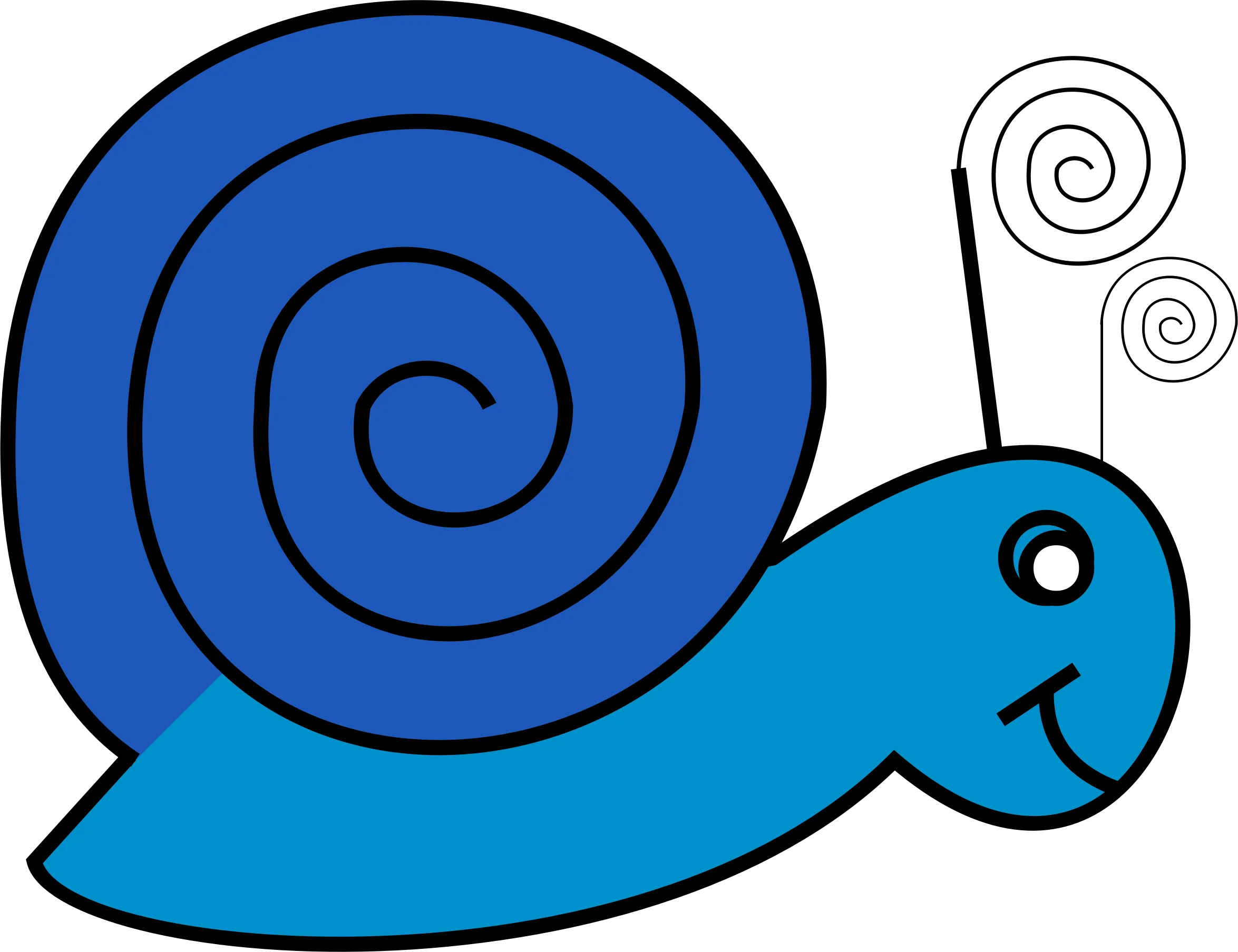Whimsical Blue Cartoon Snail Clipart: A Playful Illustration of Slow-Moving Charm