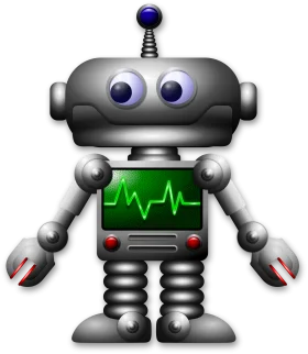 Retro Sci-Fi Cartoon Robot Clipart with Charming Electronic Personality