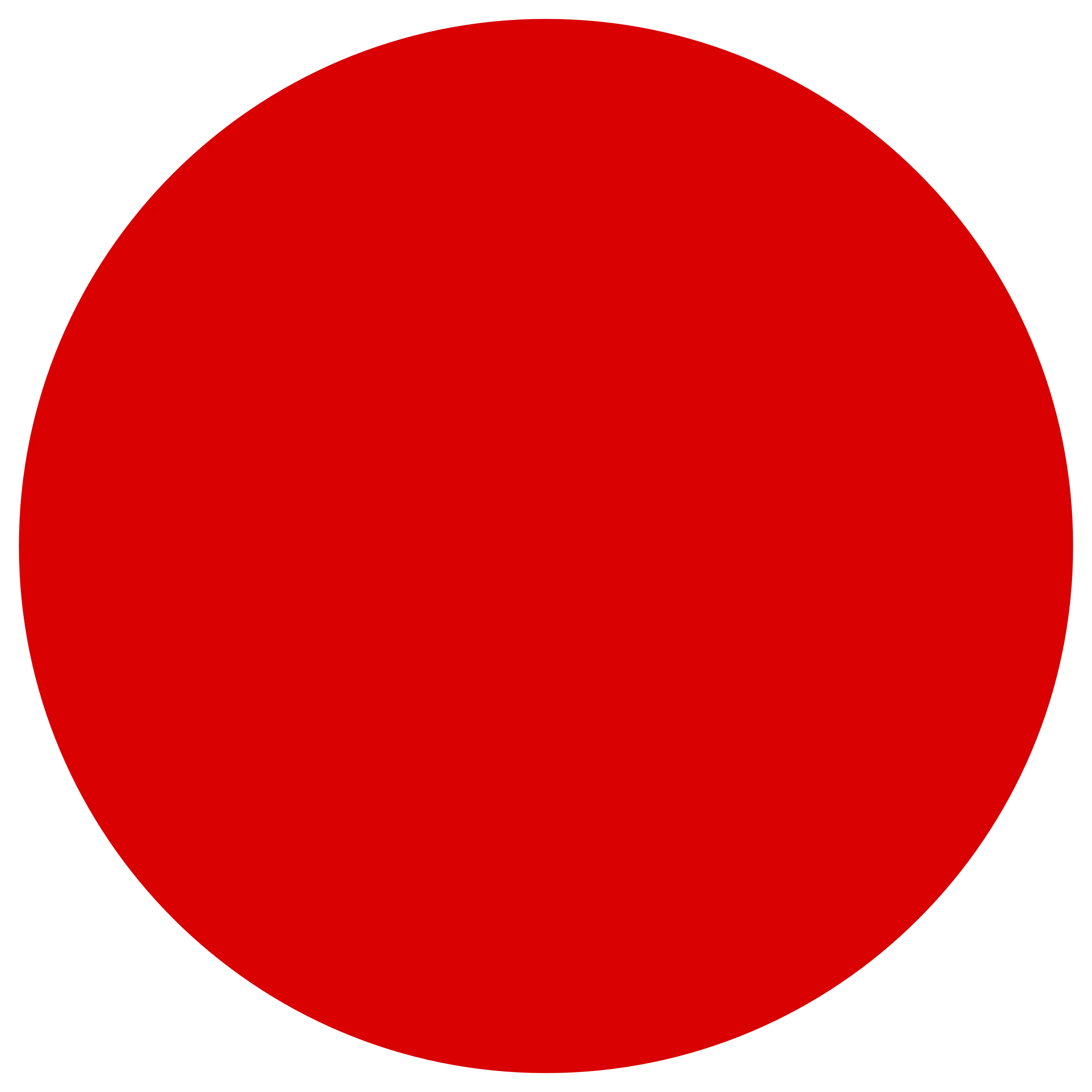 Bold Crimson Solid Circle Clipart Design Element for Digital Projects