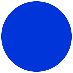 Bold Royal Blue Perfect Circle Minimalist Geometric Clipart Design Element
