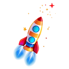 Cartoon Spaceship Rocket Clipart Soaring Through Starry Cosmic Adventure