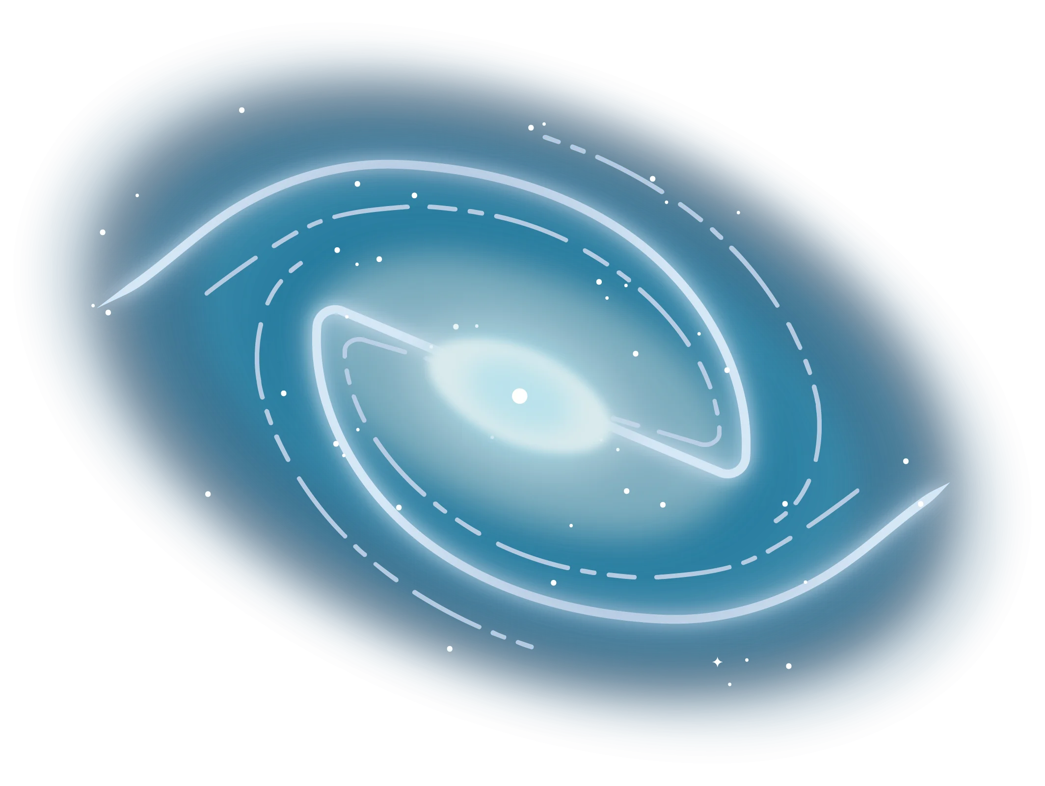 Celestial Spiral Galaxy Cosmic Clipart Illustration of Stellar Swirl