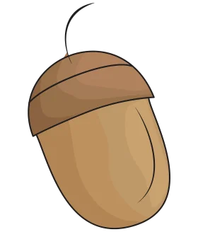 Charming Woodland Acorn Clipart: A Simple and Elegant Nature-Inspired Illustration