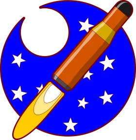 Cosmic Rocket Soaring Through Starry Night Space Exploration Clipart Design