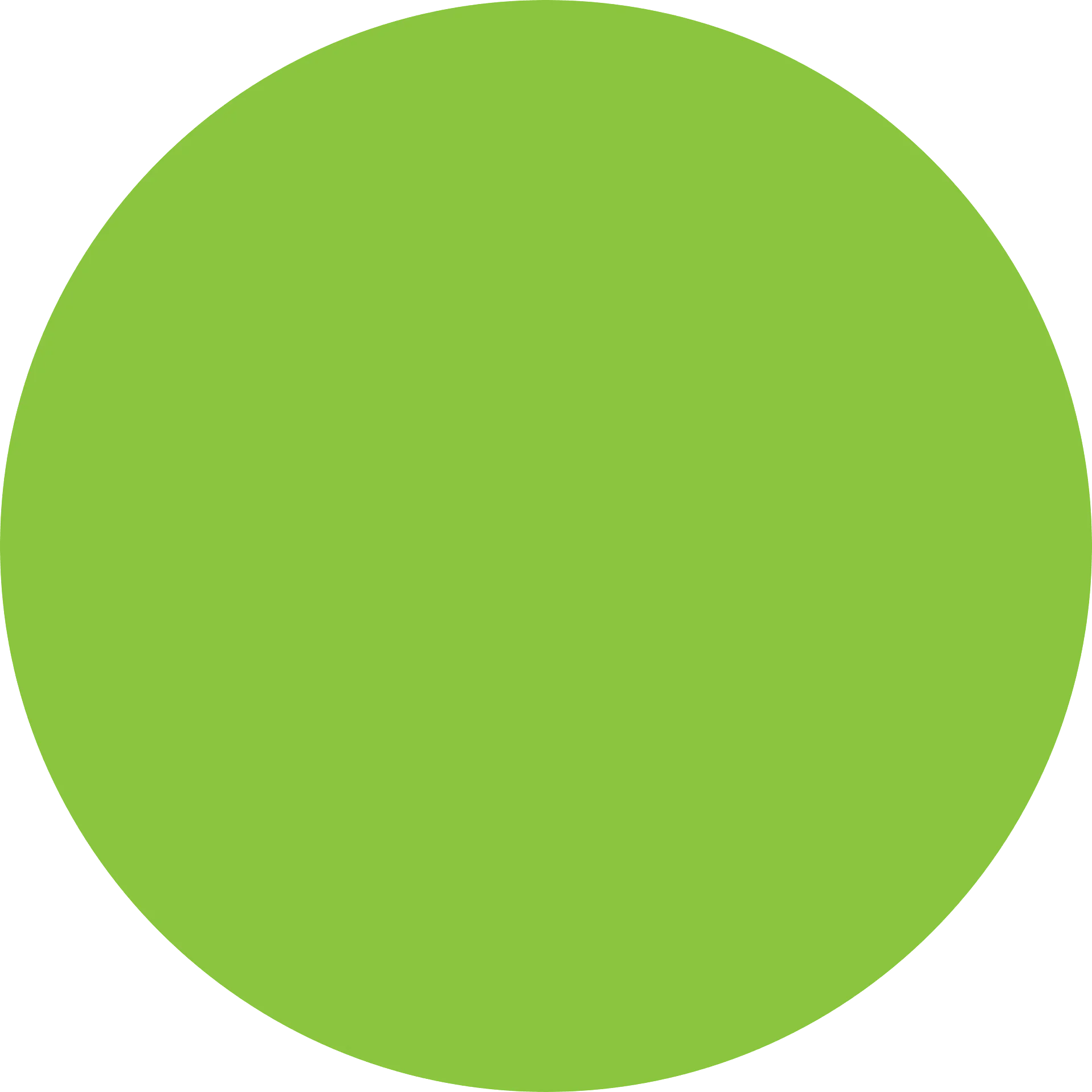 Lime Green Solid Circle Clipart Design Element for Digital Graphics