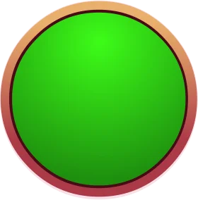 Minimalist Green Circle Clipart Design with Warm Bronze Border Accent