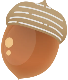 Minimalist Woodland Acorn Clipart with Soft Earthy Color Palette and Linear Design