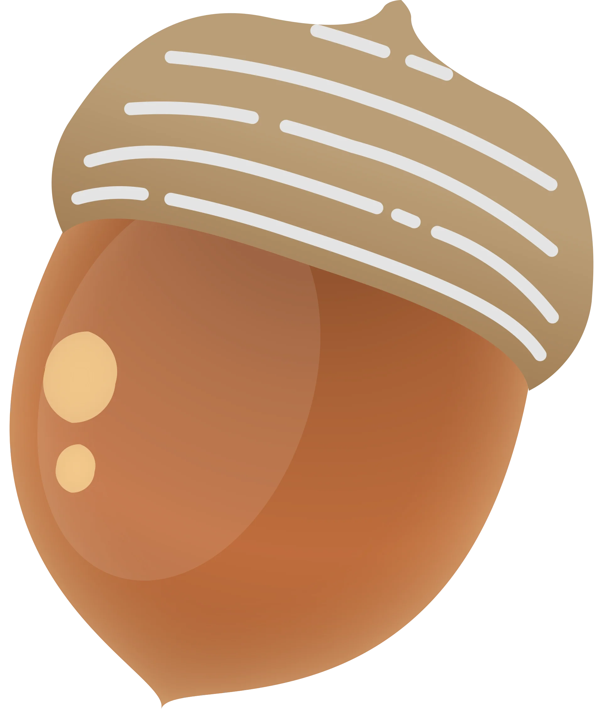 Minimalist Woodland Acorn Clipart with Soft Earthy Color Palette and Linear Design