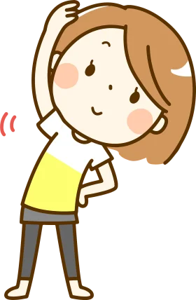 Playful Cartoon Character Stretching and Exercising Fitness Clipart Illustration