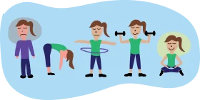 Playful Exercise and Fitness Clipart: Fun Fitness Moves for All Ages