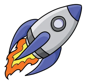 Retro Space Adventure Rocket Clipart: Soaring Through Cosmic Imagination