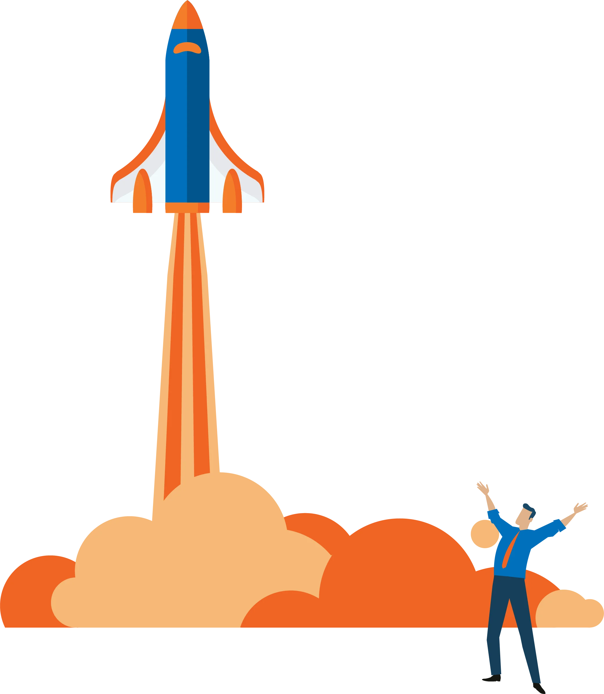 Rocket Launch Clipart: Entrepreneurial Success and Ambitious Breakthrough Design